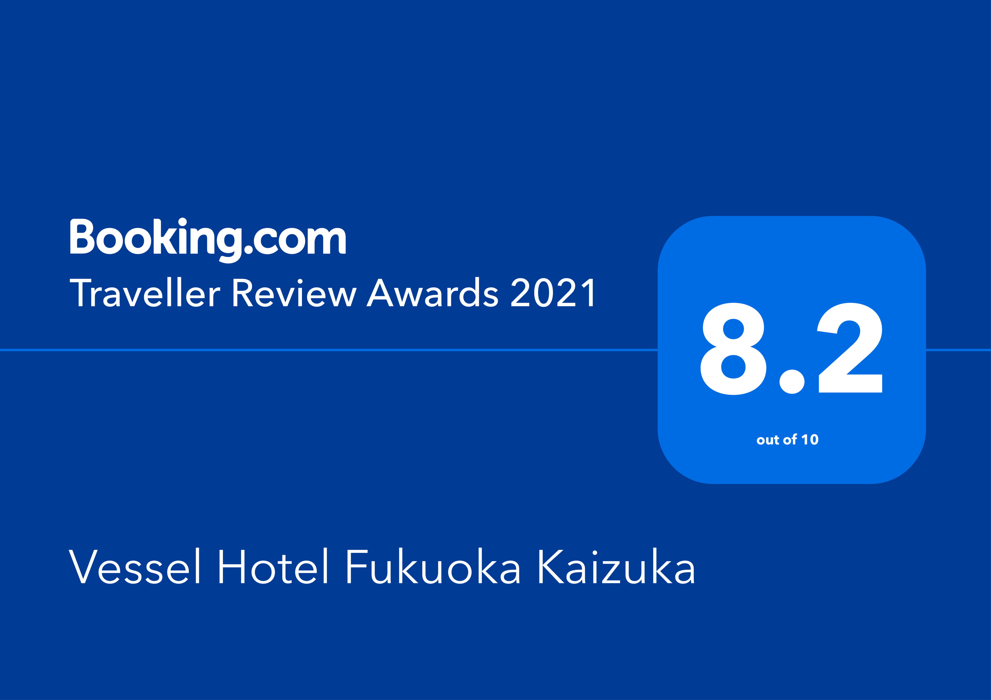 Winner of Booking.com &quot;Traveller Review Awards 2021&quot;