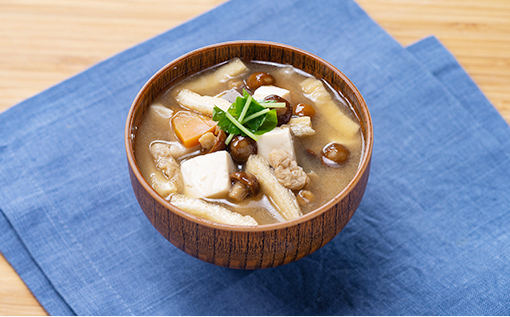 Bingo Fukuyama's Fuchu miso tofu and oiled, nameko miso soup