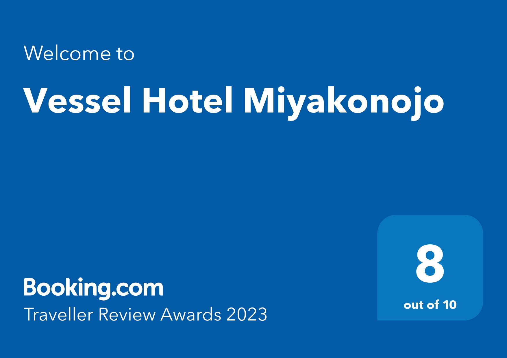 Booking.com<br>Winner of Traveler Review Awards 2023