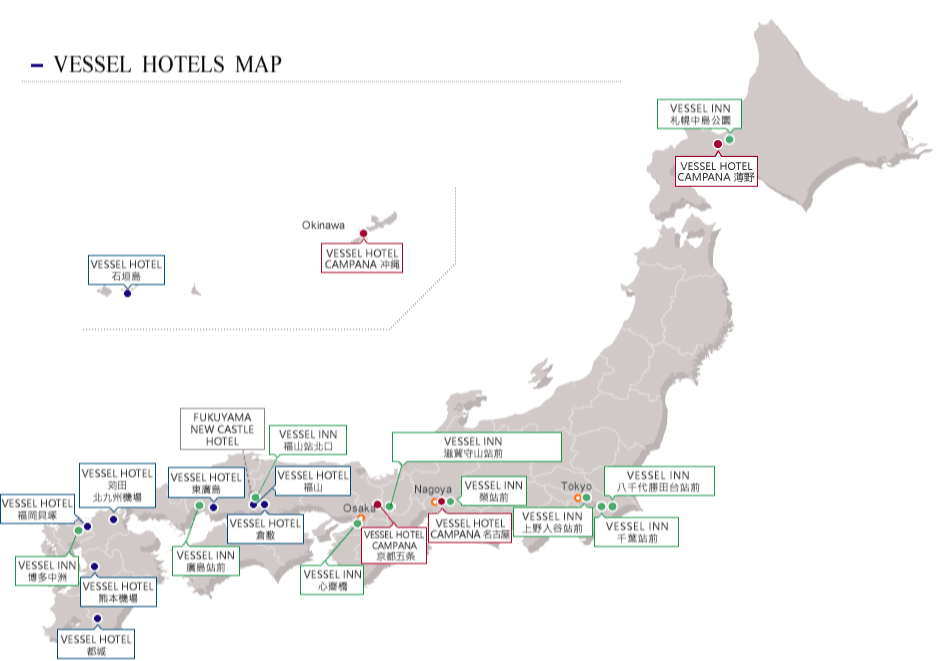 VESSEL GROUP HOTEL MAP