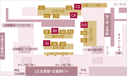 京都駅バス乗り場