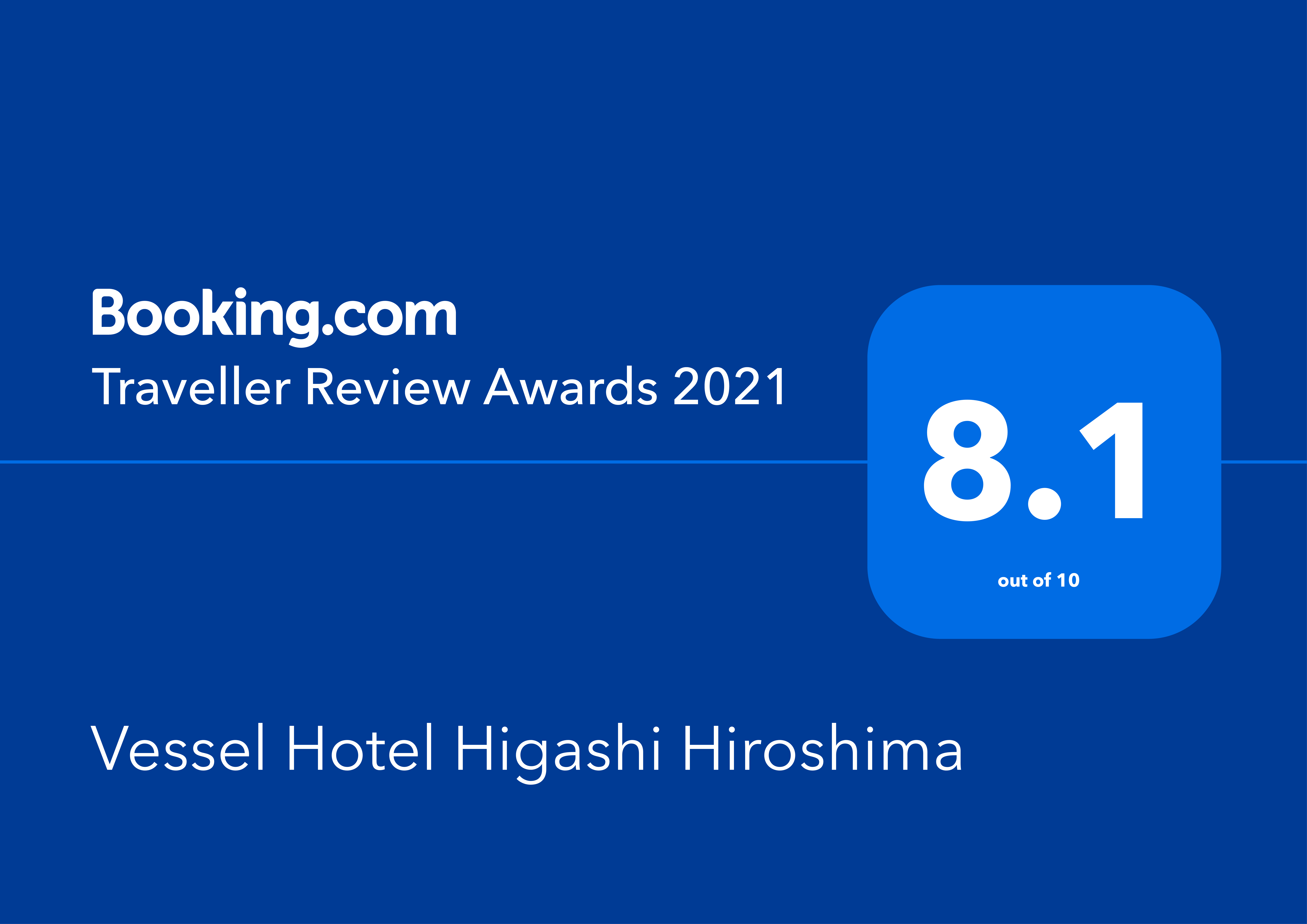 Booking.com「Traveller Review Awards 2021」受賞