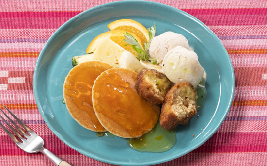pancake fruit<br>Ice Sata Andagi
