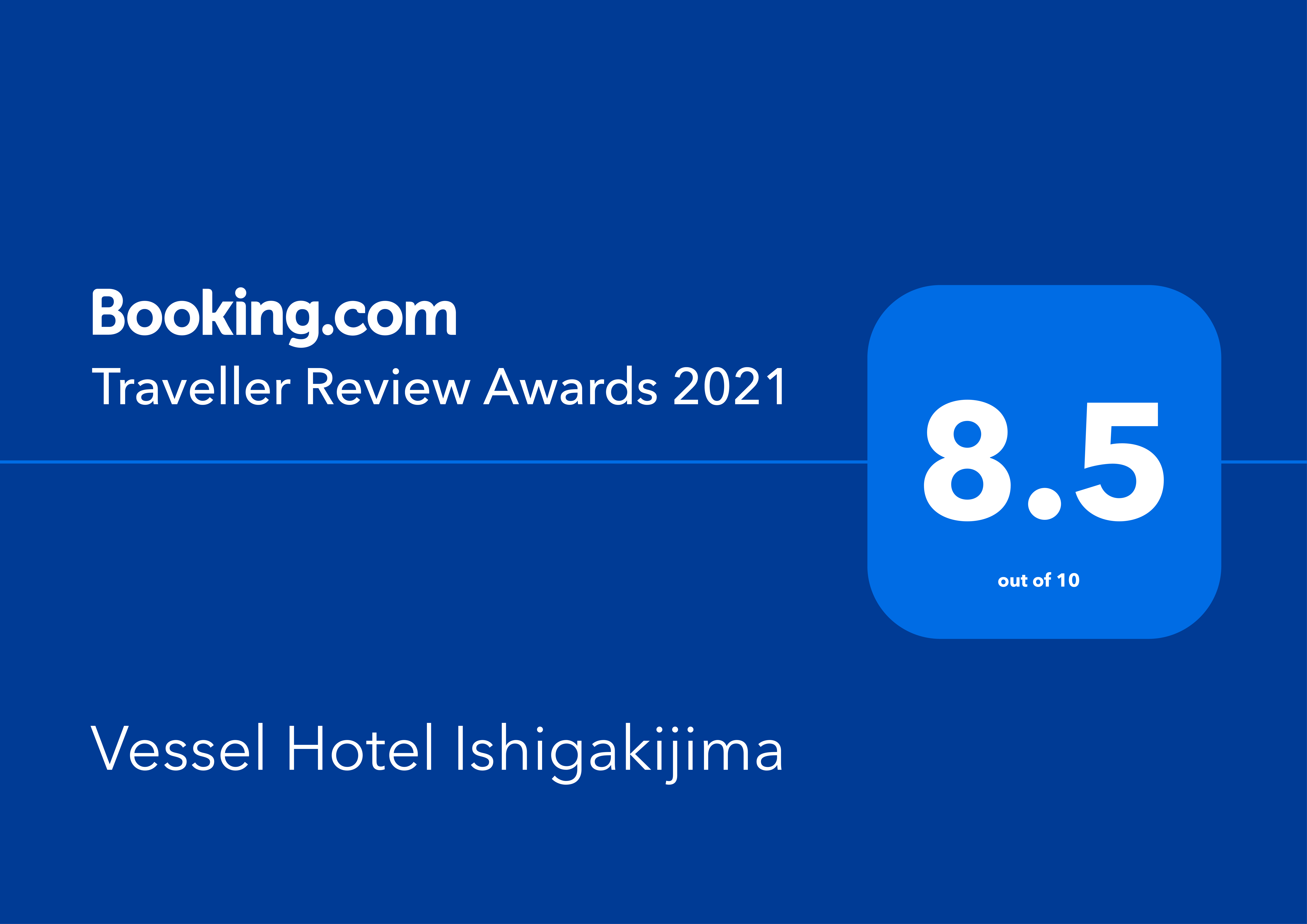 Winner of Booking.com &quot;Traveller Review Awards 2021&quot;