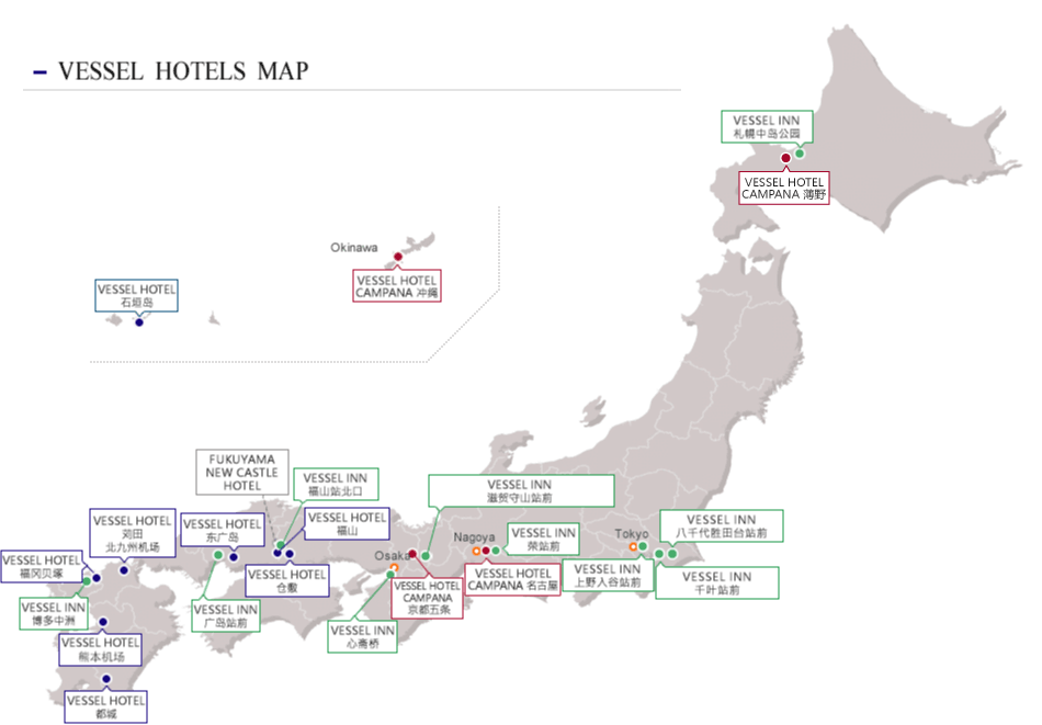 VESSEL GROUP HOTEL MAP