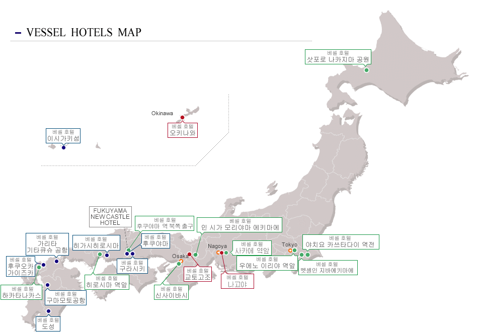 VESSEL GROUP HOTEL MAP