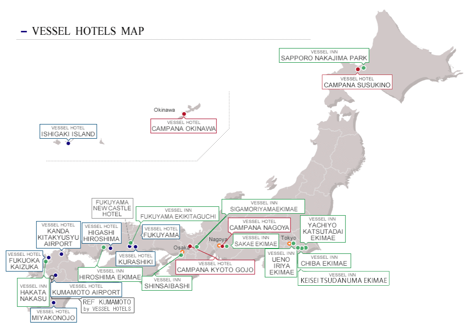 VESSEL GROUP HOTEL MAP